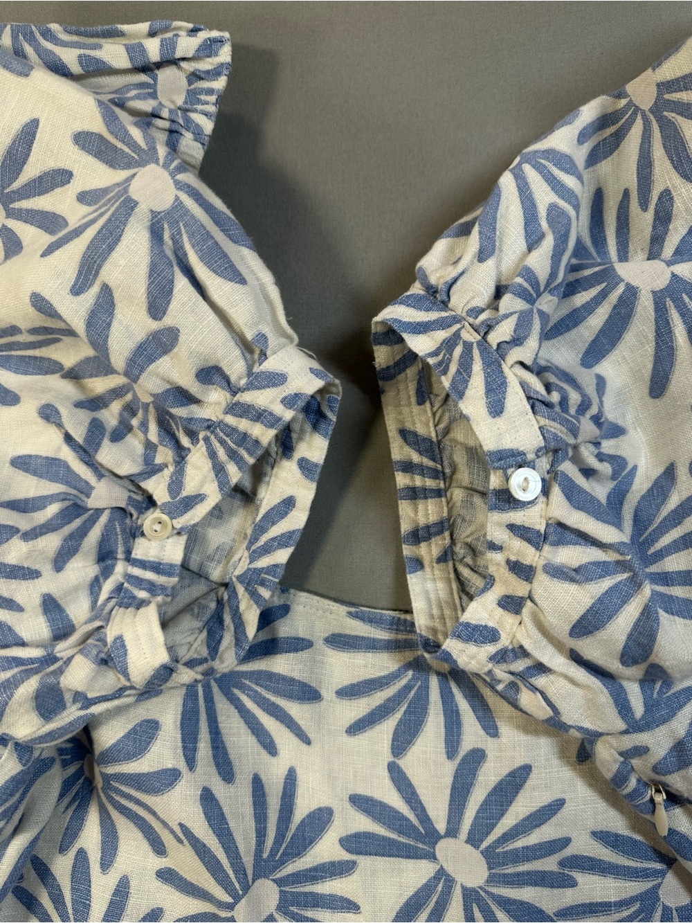 Polo Ralph Lauren Kai Linen Midi Dress, Blue Daisy Floral Print - Womens 14 - Picture 7 of 16